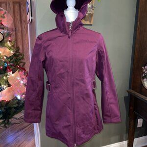 Trendy FREE TECH COAT JACKET plum color size medium (8-10) Women’s